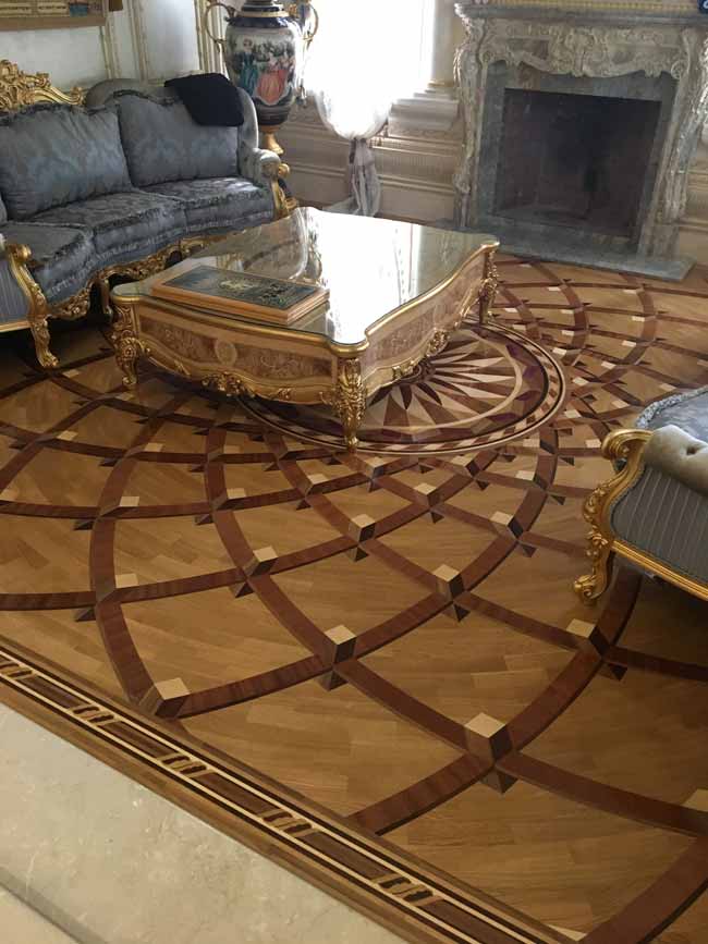 Wood Floor Medallions Herringbone Wood Borders And Parquet