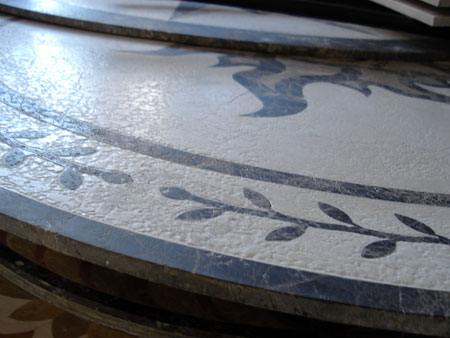 Treated Tumbled stone medallion