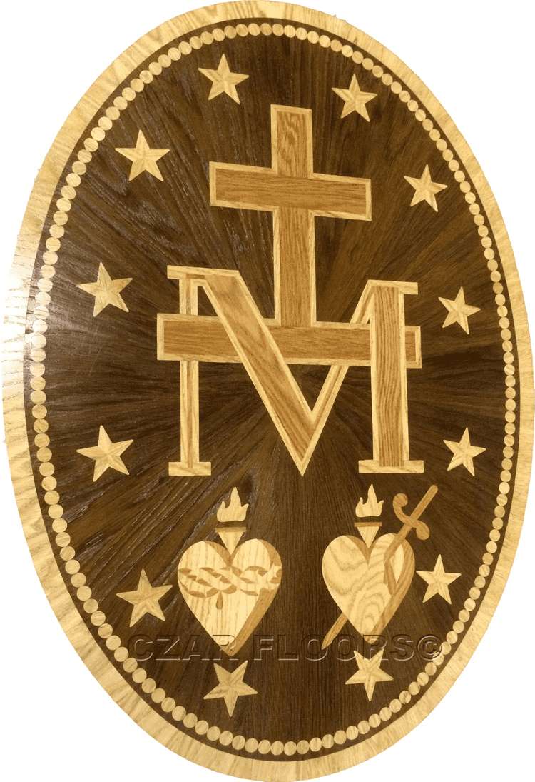 Custom wood medallion for church