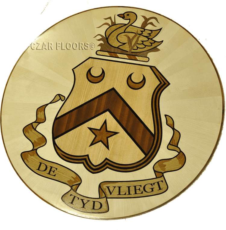 Custom wood floor logo