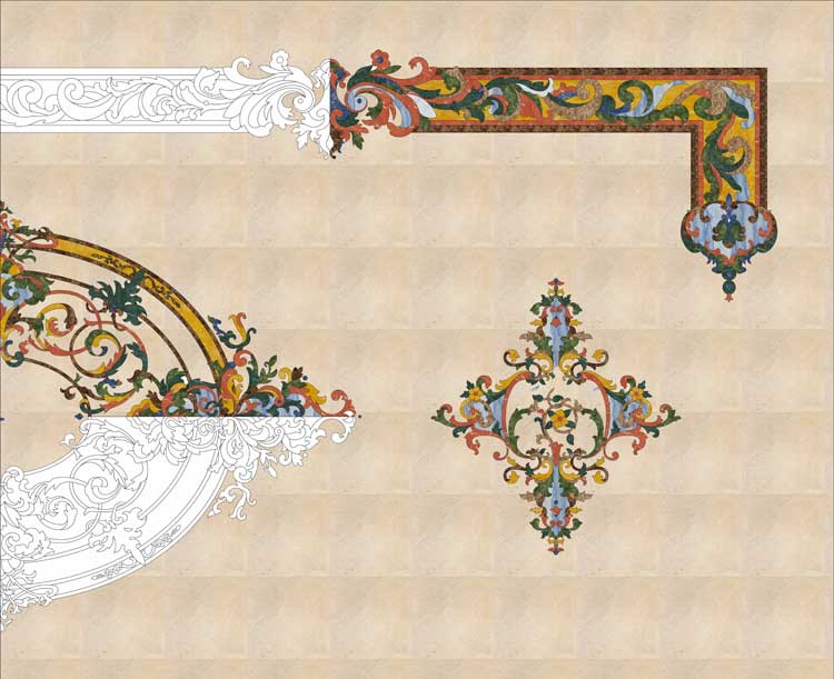 Design Plan for intricate marble inlay