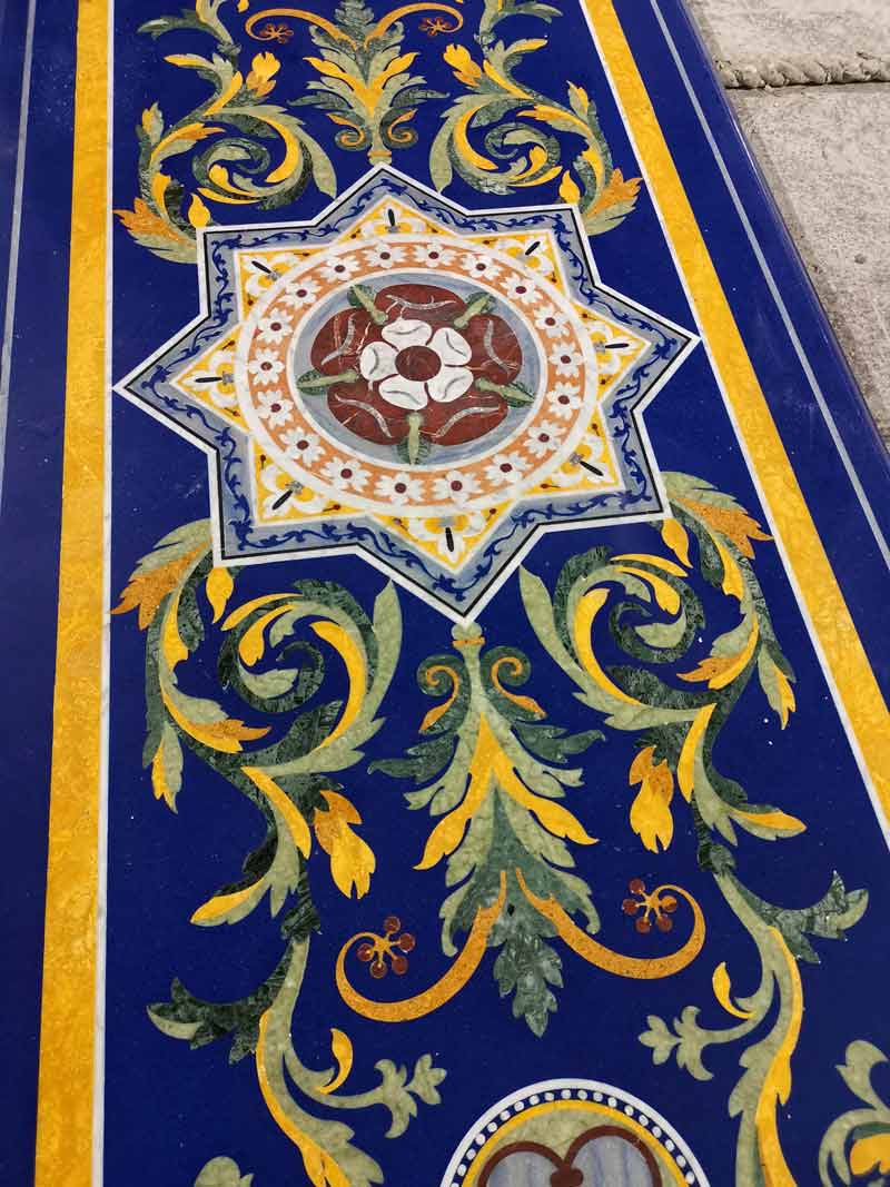 Custom marble tabletop with rotatable center part for Lazy Suzan