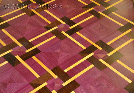 Example Of Wood Custom Flooring Parquet With Bloodwood Maple Jatoba Id360 Czar Floors