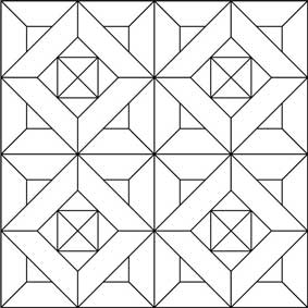 697: M7 parquet drawing, 4 tiles