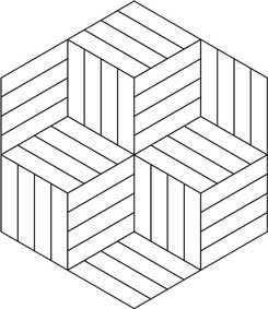 711: Rhombs Parquet Drawing