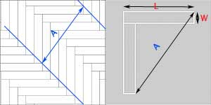 Calculate Herringbone Flooring Pattern