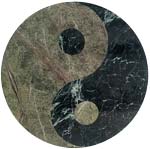 Yin-Yan Green marble medallion - ID:637
