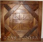 ID:393; Bordeaux parquet made in hand scraped, Character grade American Walnut
