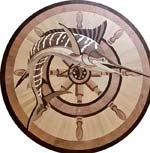 Marlin wood medallion - ID:687