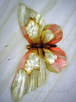 Marquetry inlay close-up detail