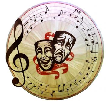 ID:724; Custom wood medallion for theater foyer