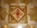 ID:290; PMX7 medallions can be used to spruce up the look of the regular parquet flooring