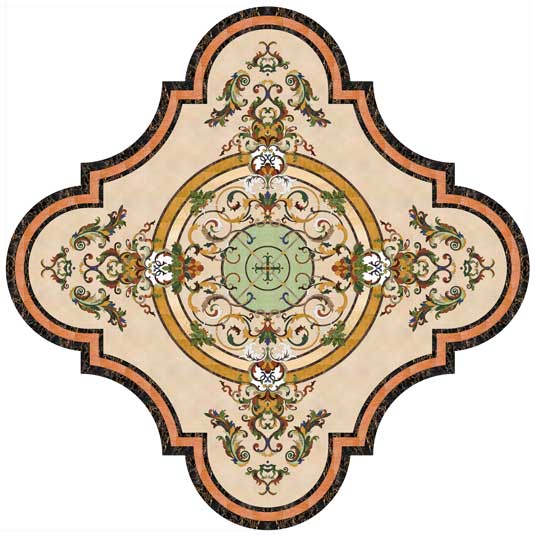 Example of custom medallion framed with border - ID:720