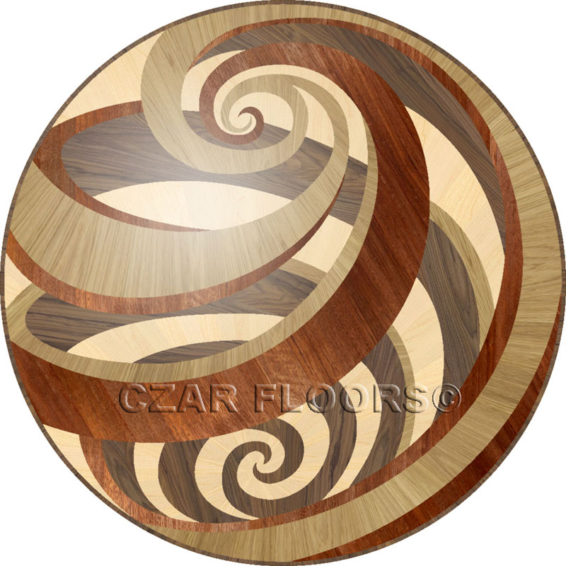 Vortex Wood Floor Medallion