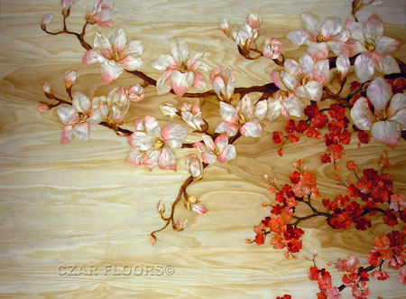 Sakura Tree Marquetry Veneer Inlay