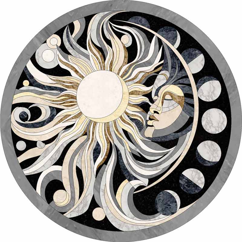 Luna Marble Floor Medallion