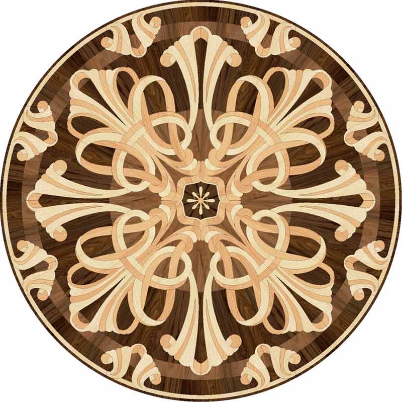Milan Wood Floor Medallion