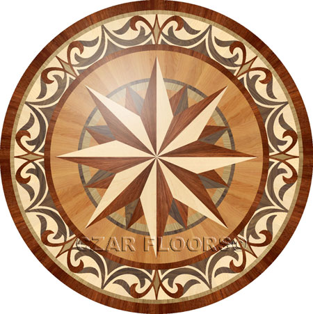 ROZ098 Wood Floor Medallion