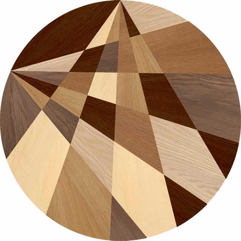 Crazy Diamond Wood Floor Medallion