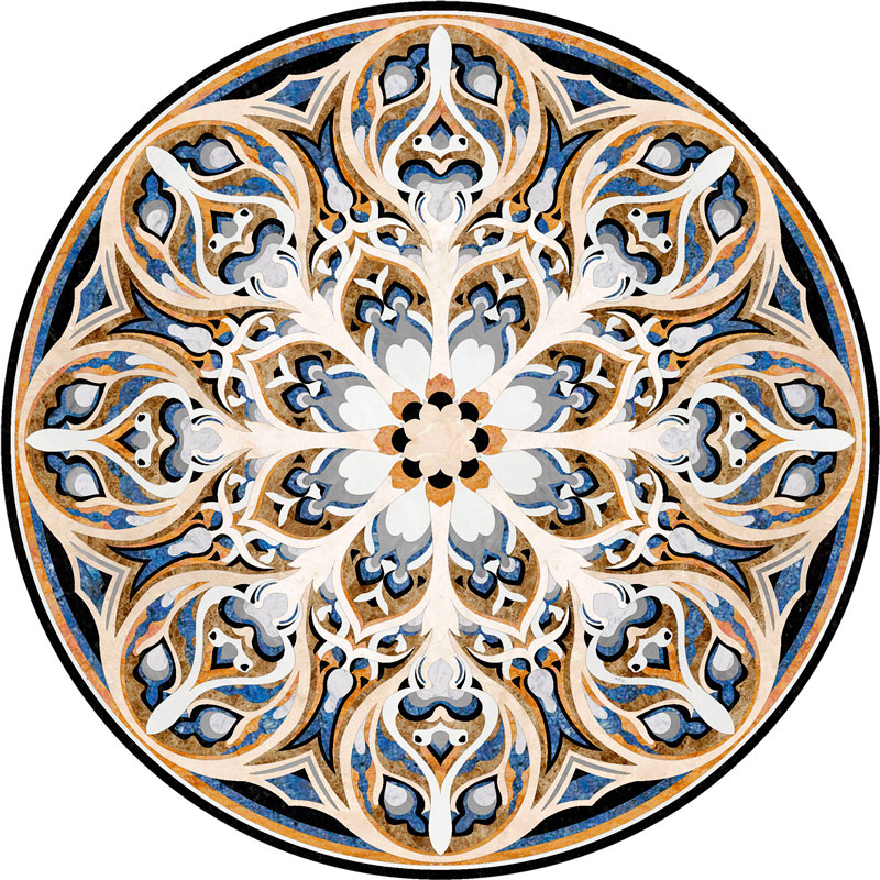 Meena Marble Floor Medallion