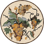 Flooring inlay:  Grapes I Stone Medallion