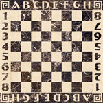 Flooring inlay: Stone-Chess Stone Medallion