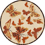 Flooring inlay: Butterfly-Crema Stone Medallion