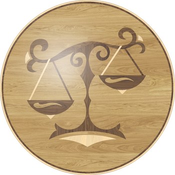 Flooring inlay: Libra Wood Medallion