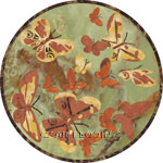 Flooring inlay: Butterfly-Green Stone Medallion