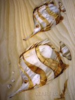 Flooring inlay:  Butterflyfish 