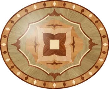 Flooring inlay: P27 Wood Medallion