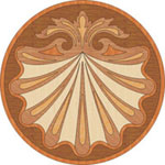 Flooring inlay: PC6 Wood Medallion