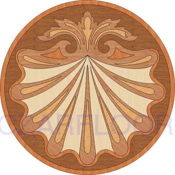 Flooring inlay: PC6 Wood Medallion