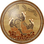 Flooring inlay: PGA1 Wood Medallion