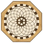 Flooring inlay: R28 Wood Medallion