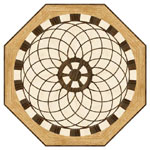 Flooring inlay: R28 Wood Medallion