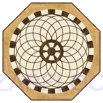 Flooring inlay: R28 Wood Medallion