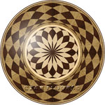 Flooring inlay: R32 Wood Medallion