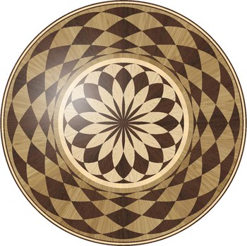 Flooring inlay: R32 Wood Medallion