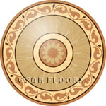 Flooring inlay: R45 Wood Medallion