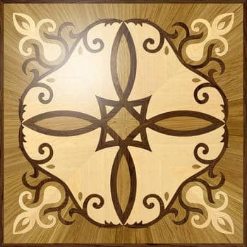Flooring inlay: R57 Wood Medallion