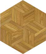 Flooring inlay:  Rhombs 