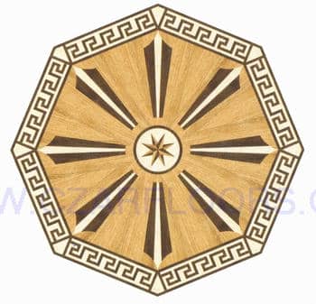 Flooring inlay: R6 Wood Medallion
