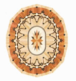Flooring inlay: R93 Wood Medallion