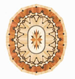 Flooring inlay: R93 Wood Medallion