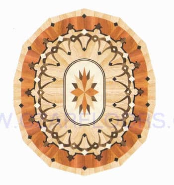 Flooring inlay: R93 Wood Medallion