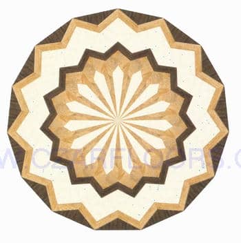 Flooring inlay: R9 Wood Medallion