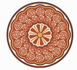 Flooring inlay: R82 Wood Medallion