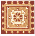 Flooring inlay: R64 Wood Medallion