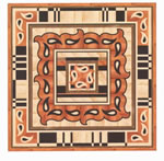 Flooring inlay: R65 Wood Medallion